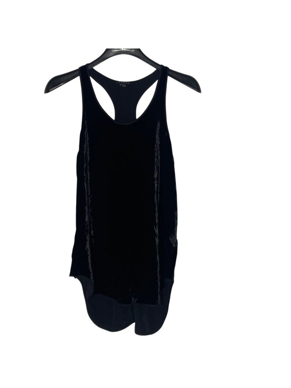 Theory Velvet Racerback Round Hem Tank Top XS (P) Silk Blend Witchy Whimsigoth
